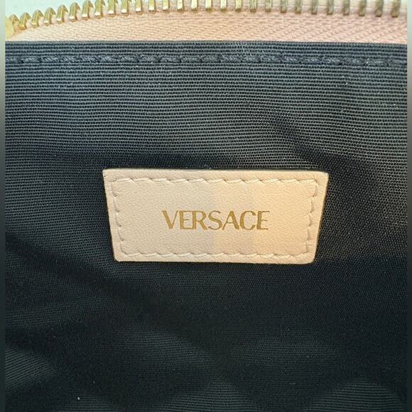 Versace Black and Pink Clutch with Gold Accents - Picture 5 of 5
